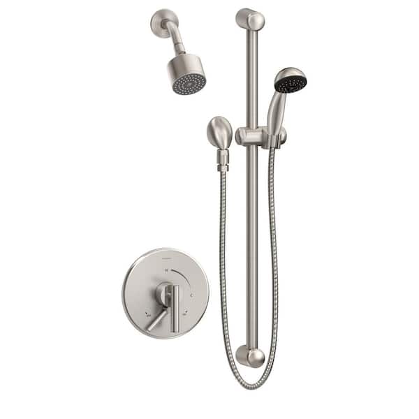 Symmons Dia 1-Handle 1-Spray Shower Trim with Hand Shower in Satin Nickel - 1.5 GPM (Valve not Included)
