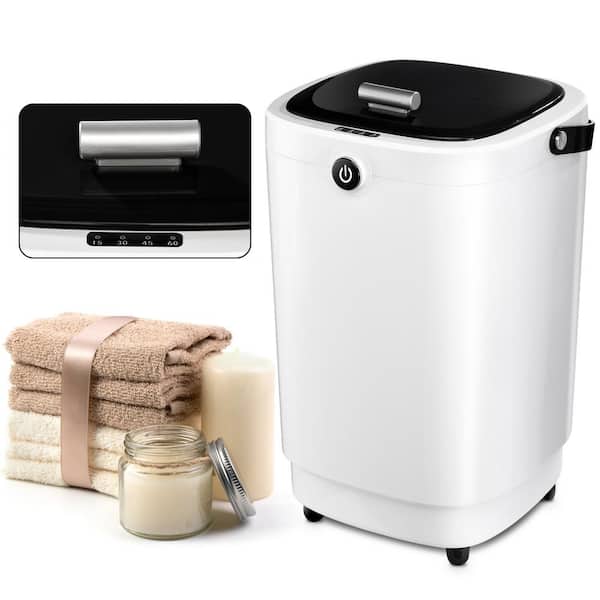 Cesicia Large Capacity 25 l Plug-In and Hardwired Single Towel Warmer for Bathroom Bucket with 15/30/45/60 Timing in Black