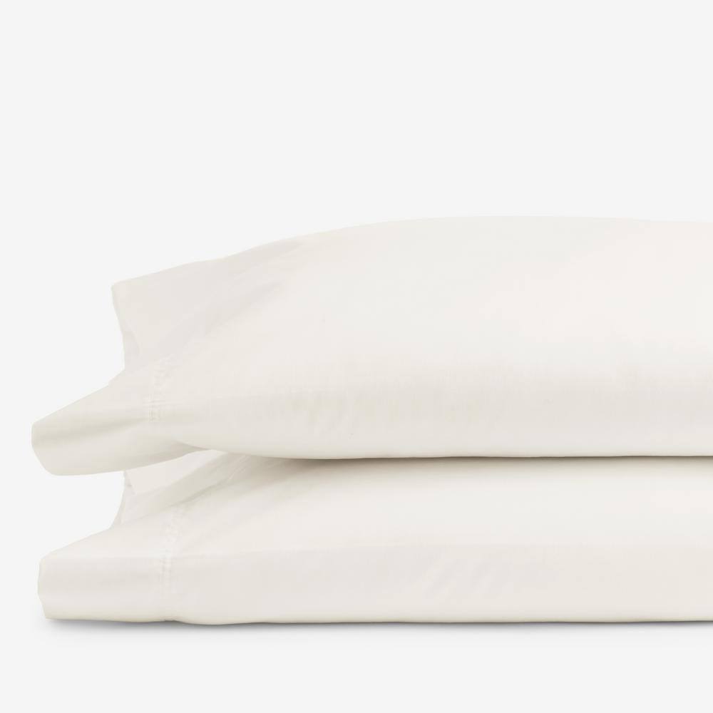 The Company Store Ivory Solid 300-Thread Count Rayon Made From Bamboo Cotton Sateen Standard Pillowcase (Set of 2)