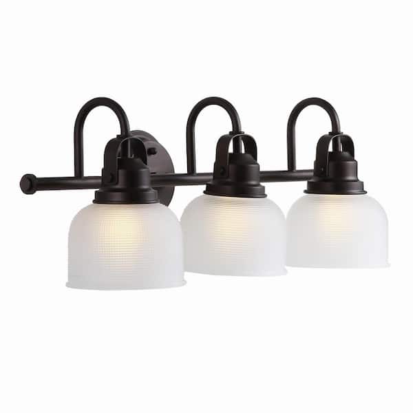 Virginia 25.25 in. 3-light Oil Rubbed Bronze Metal/Glass LED Vanity Light