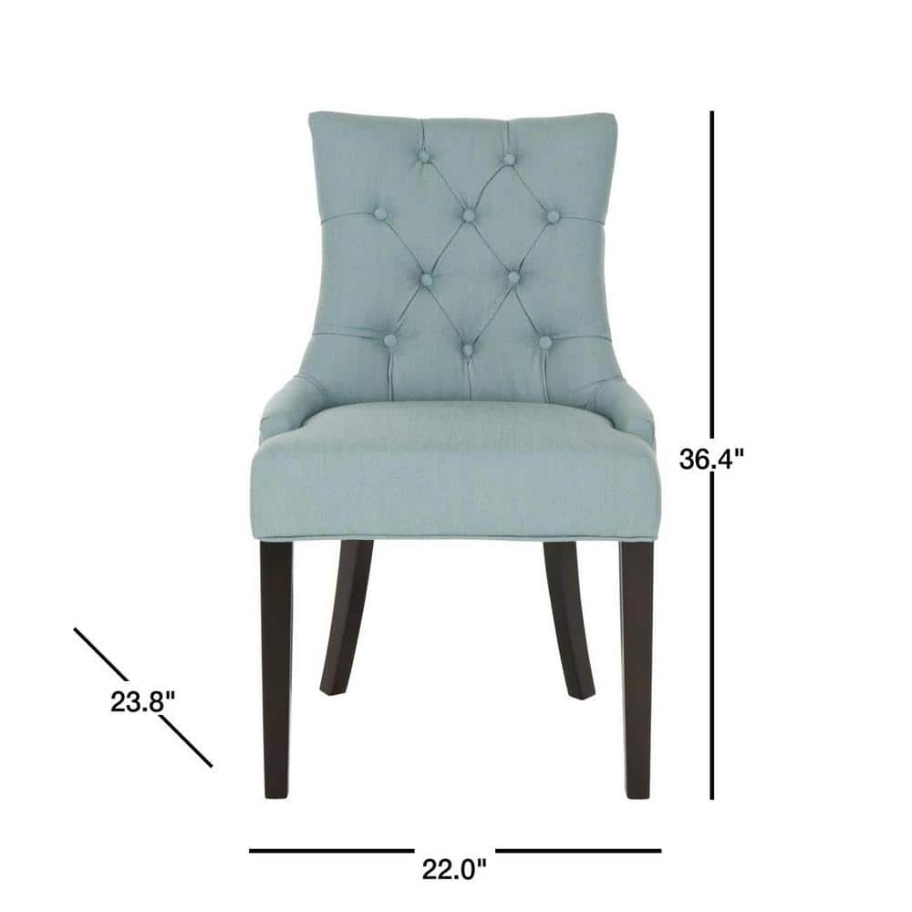 Elegant Sky Blue Linen Upholstered Parsons Side Chair