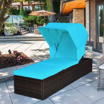 Teal Canopy Included Outdoor Chaise Lounges Patio Chairs The Home Depot - Pool Chaise Lounge With Canopy Teal Canopy Included Outdoor Chaise Lounges Patio Chairs The Home Depot - Pool Chaise Lounge With Canopy
