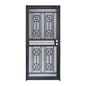 Craftsman 32 in. x 80 in. Universal/Reversible Hinging Steel Black Security Storm Door