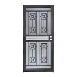 Craftsman 36 in. x 80 in. Universal/Reversible Hinging Steel Black Security Storm Door