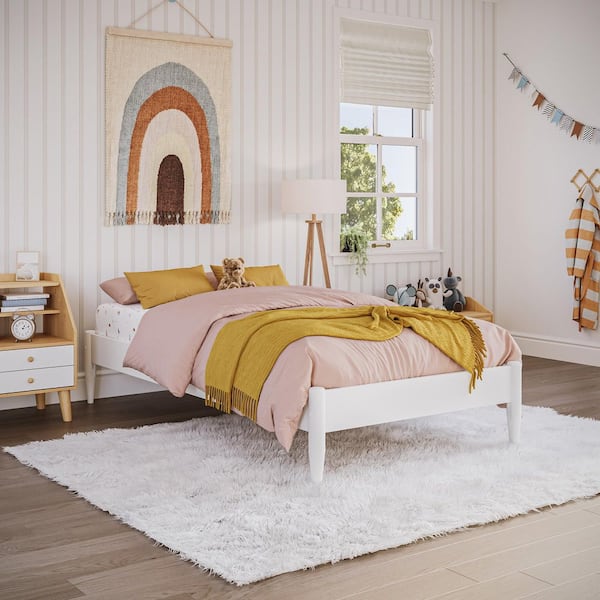 AFI Key West Basic White Solid Wood Frame Twin Platform Bed