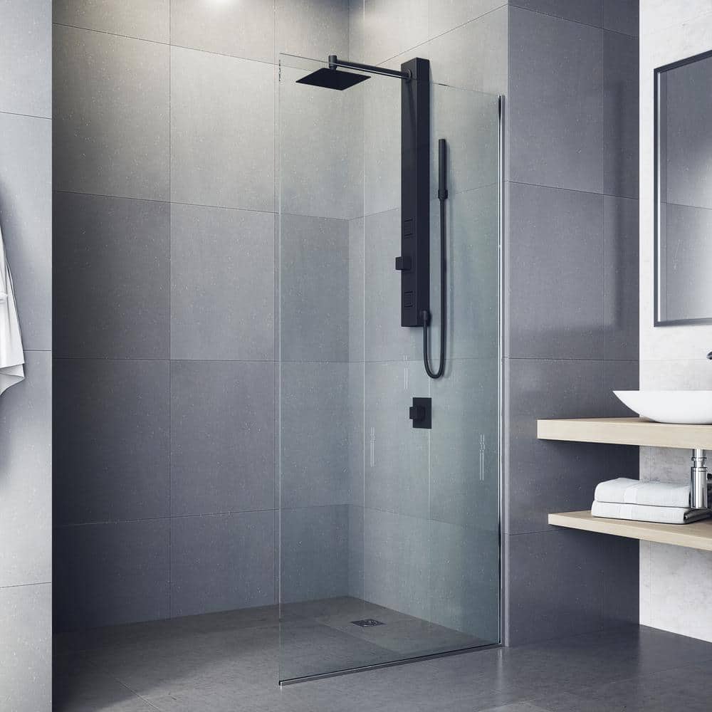 Orchid 39" Matte Black Aluminum Shower Panel System with Hand Wand