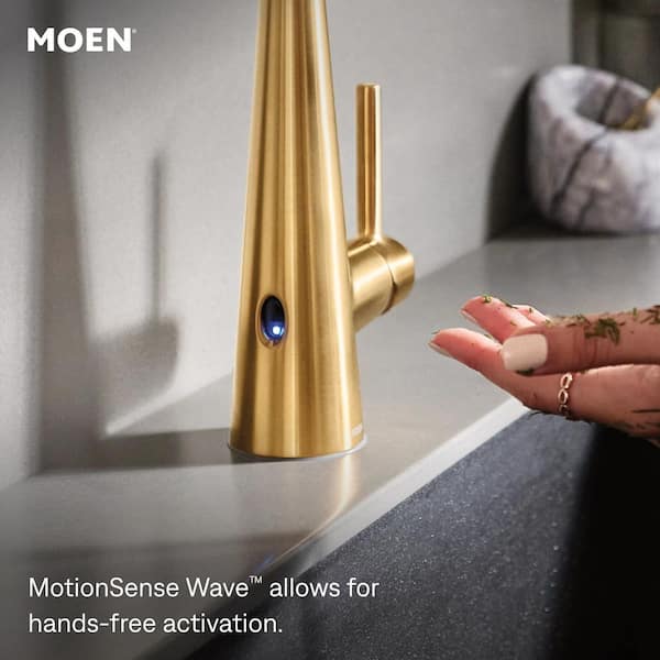 モフリン　ゴールド MOEN Sleek Touchless Single Handle Pull-Down Sprayer Kitchen