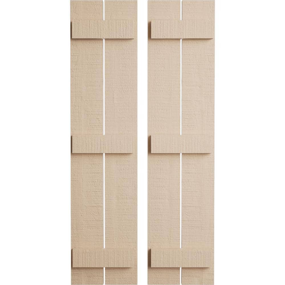 11.5 in. x 86 in. Timberthane Polyurethane 2-Board Spaced Board-n-Batten Rough Cedar Faux Wood Shutters Pair price history on PriceWatchPro