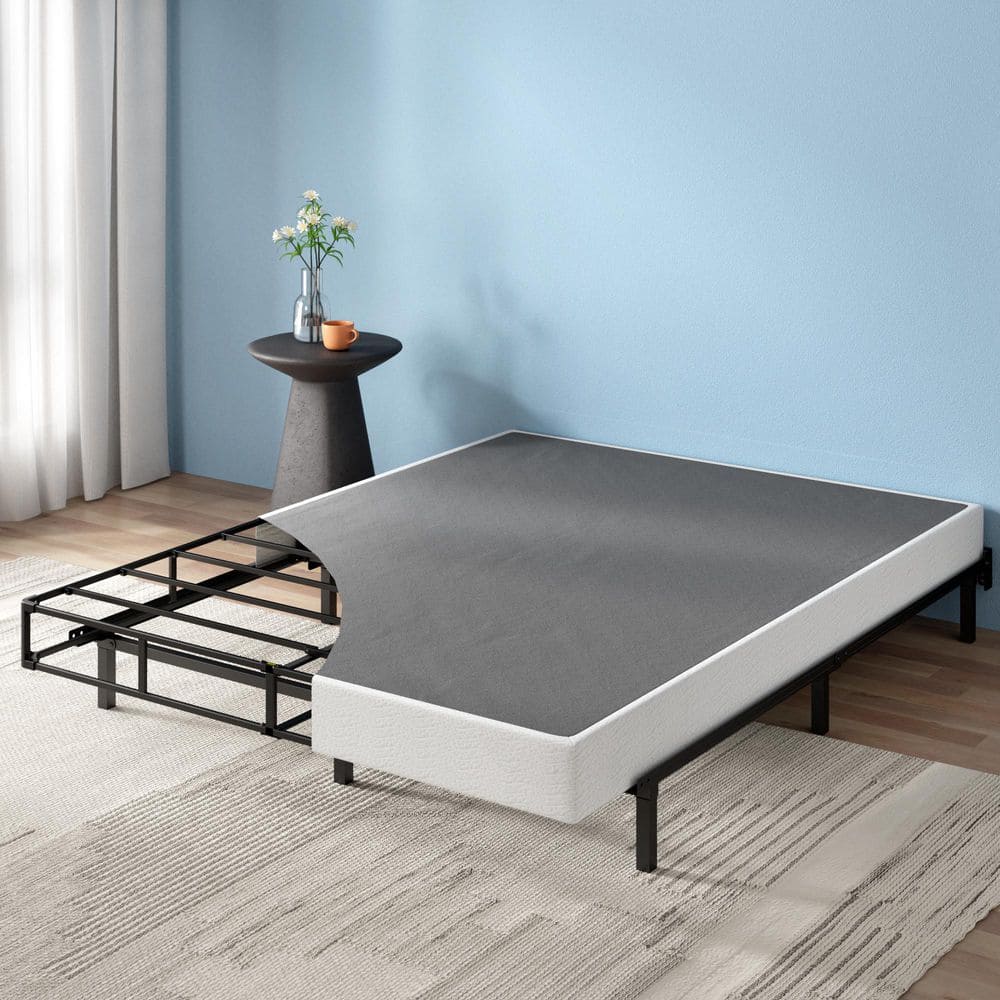 Mattress Box Spring Compactor best price mattress Gray Metal 5 in. Full Box Spring with Outer Cover ...