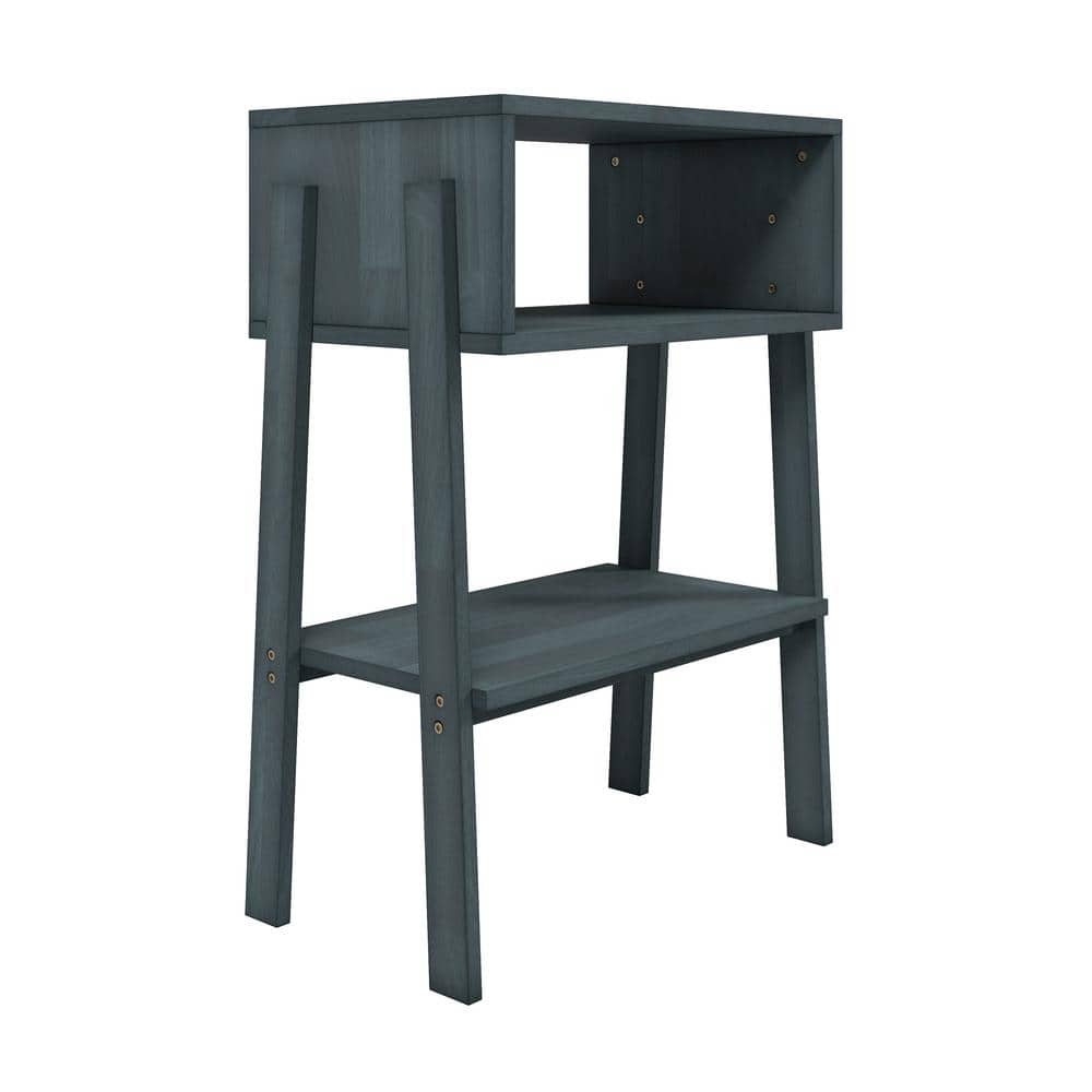 Handy Living Freemont 25 in. Wide Gray 2 Shelf Scandinavian Inspired