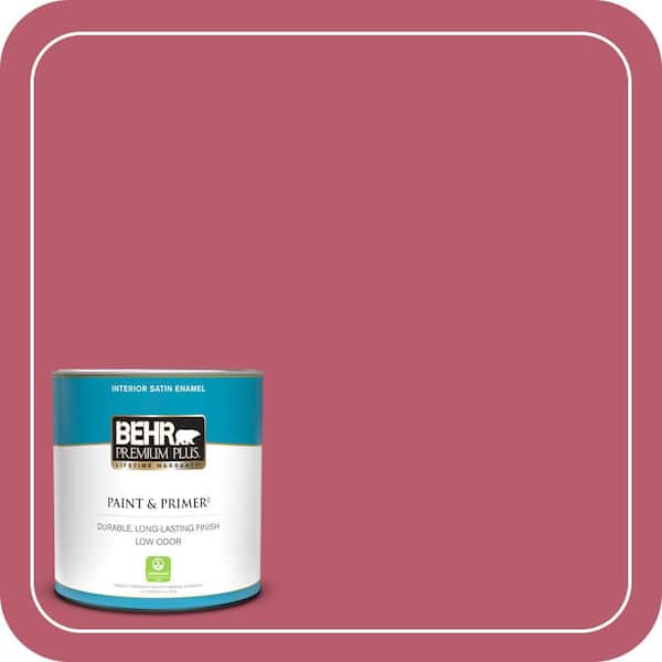 BEHR PREMIUM PLUS 1 qt. #MQ1-06 Sensuous Satin Enamel Low Odor Interior Paint & Primer