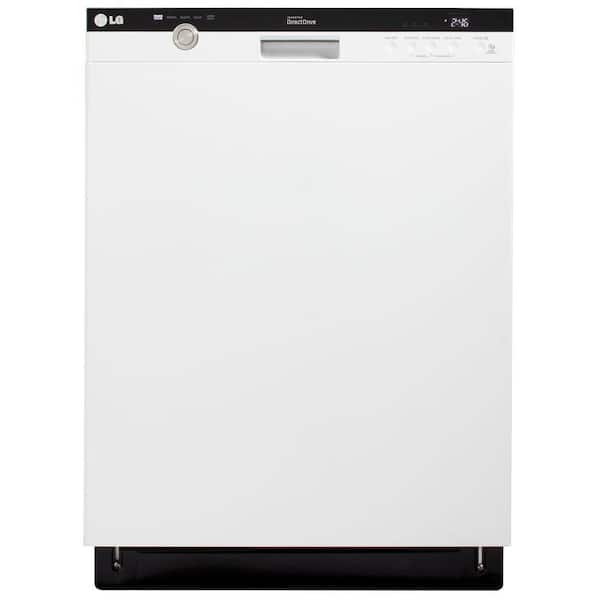 LG Front Control Dishwasher in Smooth White with Stainless Steel Tub
