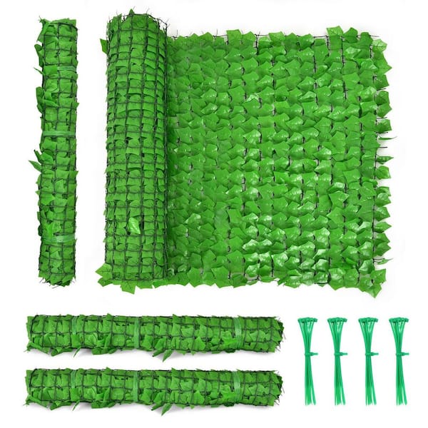 WELLFOR NP-HPY-10486-4 4-Piece 118 in. L x 39 in. W Polyester Garden Fence in Light Green - 1