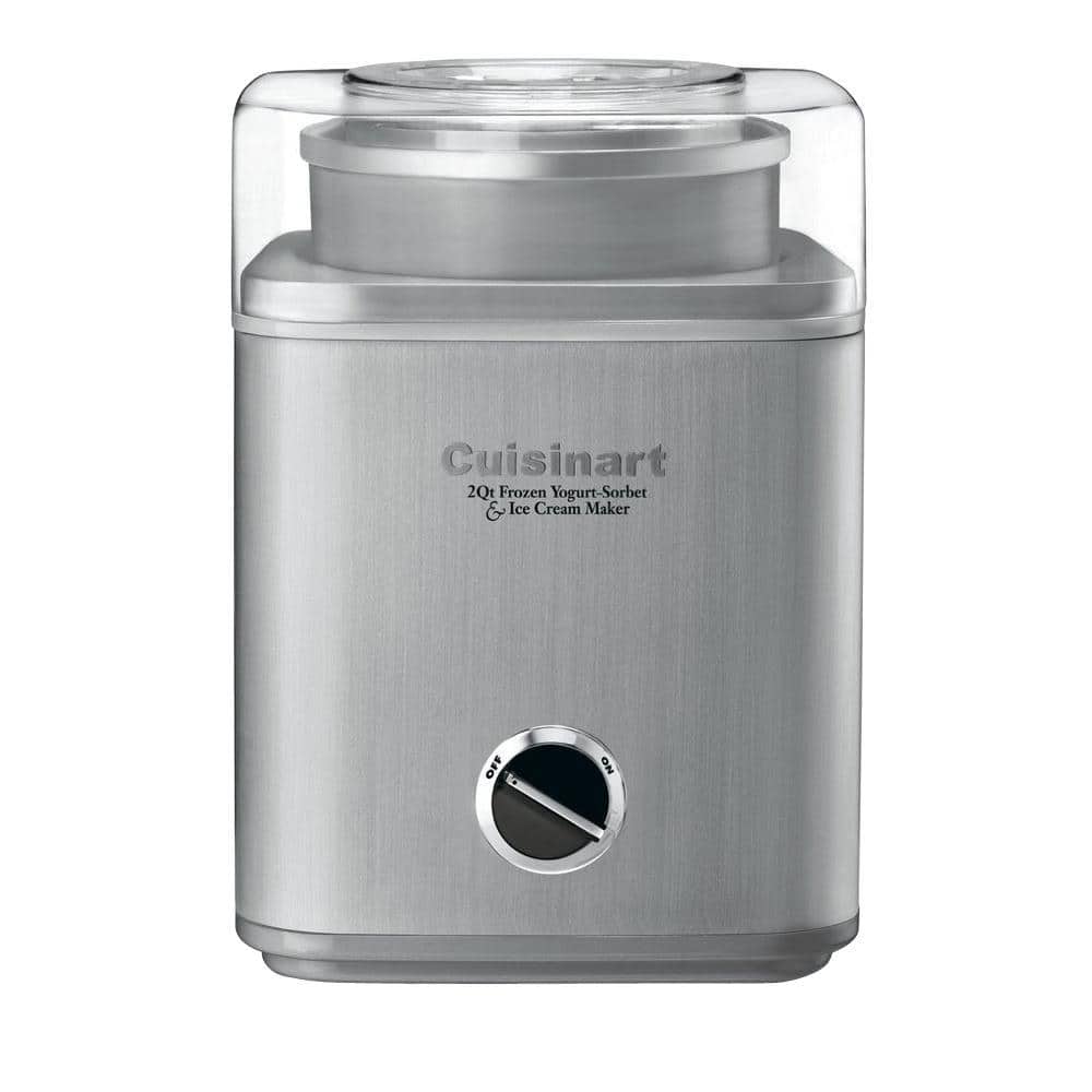 Cuisinart 2 Qt. Stainless Steel Ice Cream Maker with Control Panel, Silver