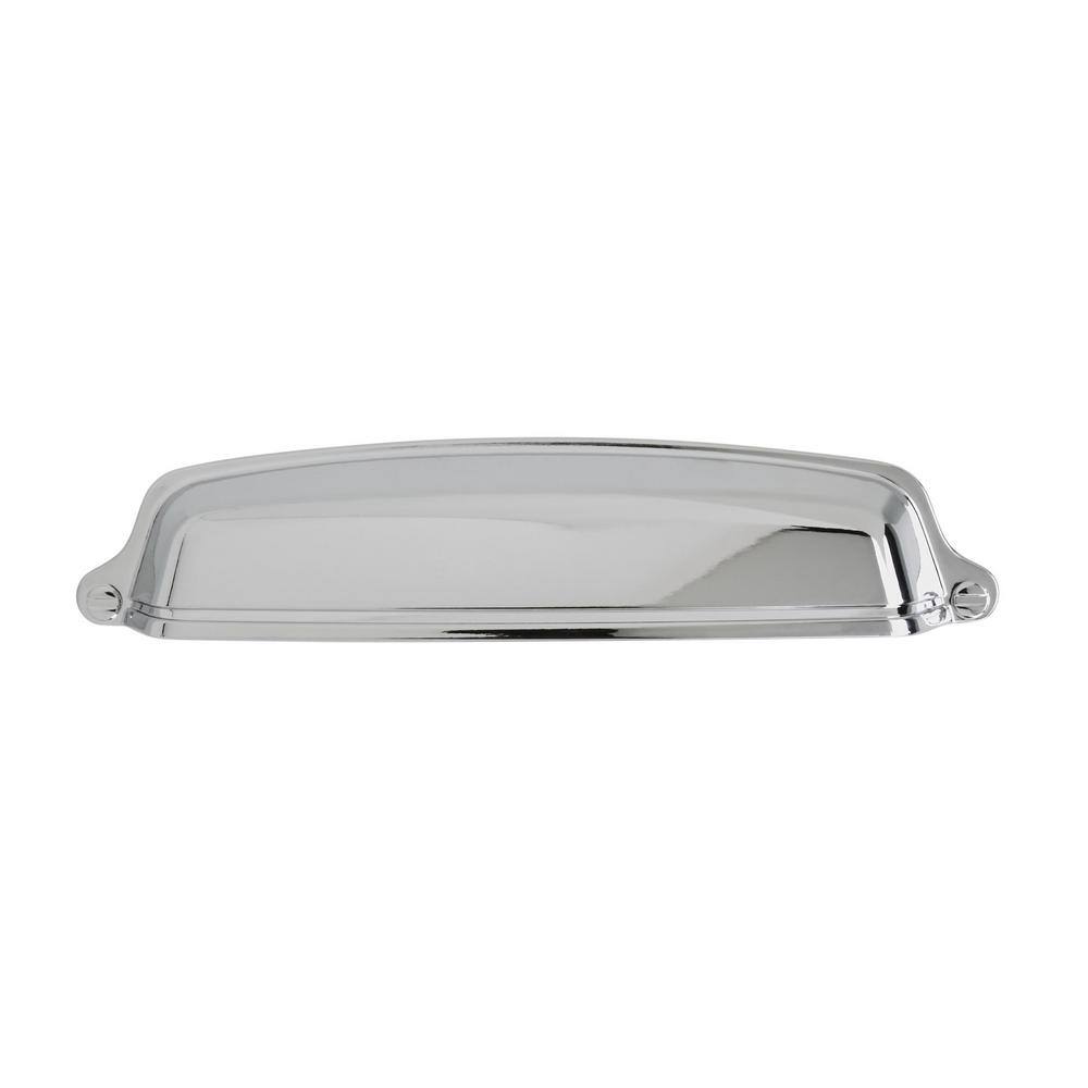 Polished Chrome 5-Inch Traditional Cup Drawer Pulls