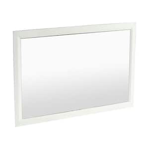 Aberdeen 60 in. W x 30 in. H Large Rectangular Manufactured Wood Framed Wall Bathroom Vanity Mirror in White
