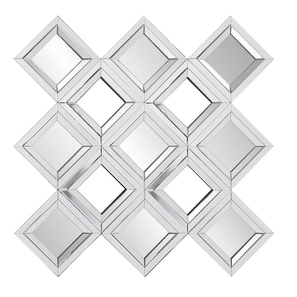 Marley Forrest Large Square Mirrored Contemporary Mirror (48 in. H x 48 in. W)