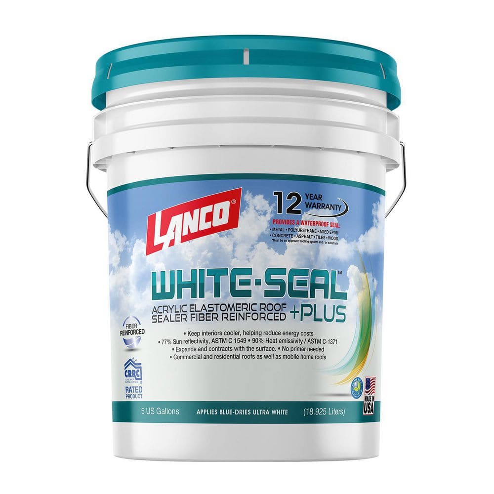 1000px x 1000px - Lanco 5 Gal. White-Seal Plus 100% Acrylic Elastomeric Reflective Roof  Coating with High UV-Ray Reflectance RC886-2 - The Home Depot