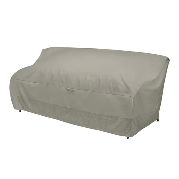 Classic Accessories Duck Covers 77 in. Outdoor Sofa Cover with Integrated Duck Dome in Moon Rock