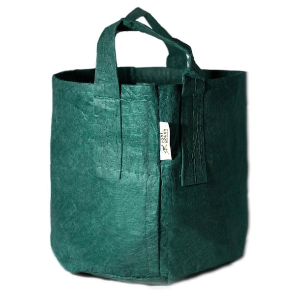 Root Pouch 5 Gal. Forest Green Breathable Fabric Planting Containers and Pots Planter with Handles (5-Pack)
