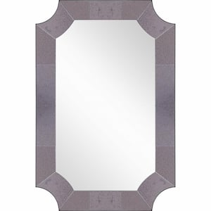 23.63 in. W x 35.38 in. H Glass Gray Decorative Mirror