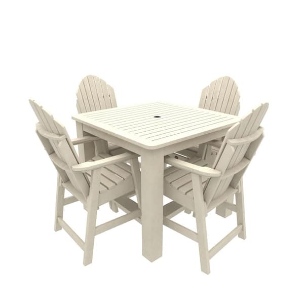 Unbranded Muskoka 5-Pieces Square Recycled Plastic Outdoor Counter Bistro Dining Set