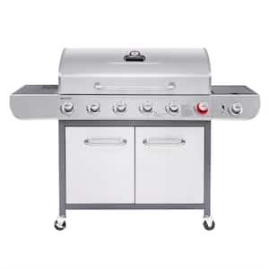 6-Burner BBQ Stainless Steel Gas Grill with Cover Bundle