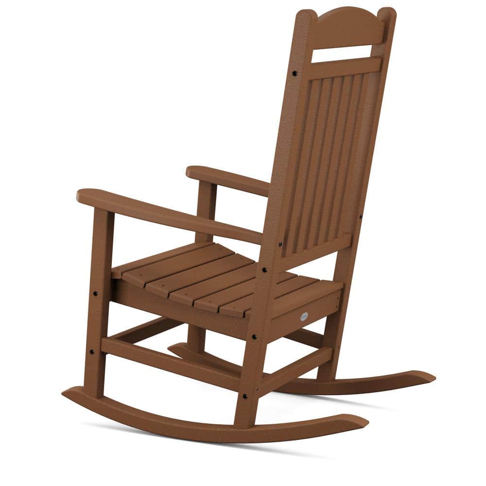Teak Polywood Presidential Outdoor Rocking Chair with Arms