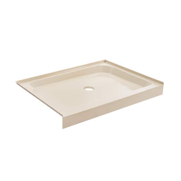 Swiss Madison Voltaire 48 in. L x 36 in. W Alcove Shower Pan Base with Center Drain in Biscuit
