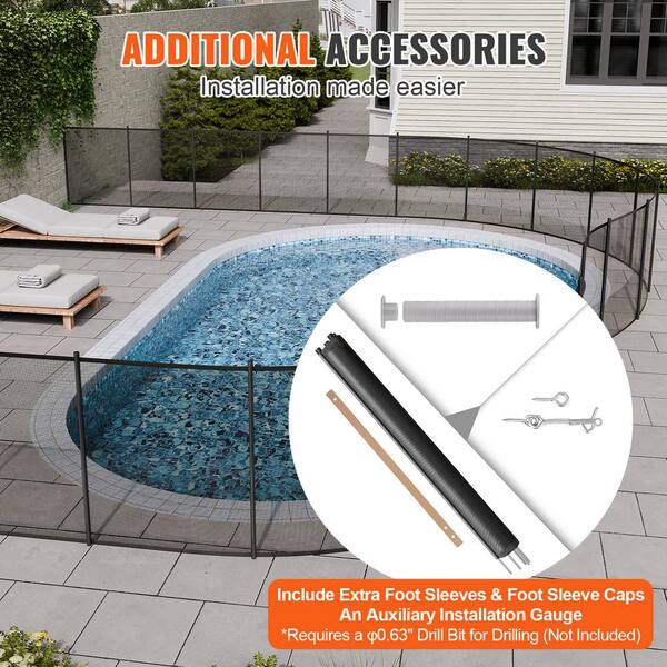 4ft X 48ft Removable Pool Fence – Safety Barrier For Inground Pools – Outdoor, Unbranded