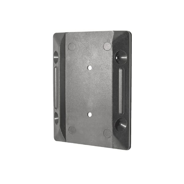 Nuvo Iron Black Plastic Stair Connector for Deck Stairs - 4.25-in Width, 7.5-in Length - Easy Installation, Eliminates Splitting - Pack of 1
