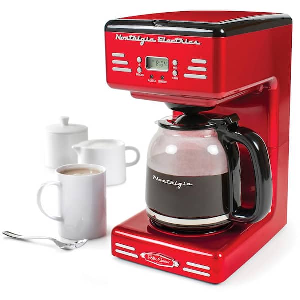 Nostalgia 12 Cup Retro Coffee Maker in Red NRCOF12RR - The Home Depot