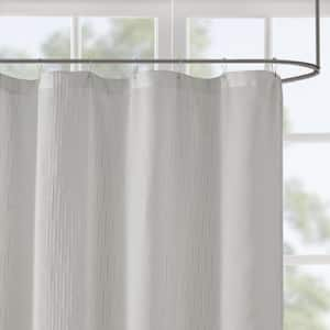 Lydia Grey 72 in. Sheer Shower Curtain