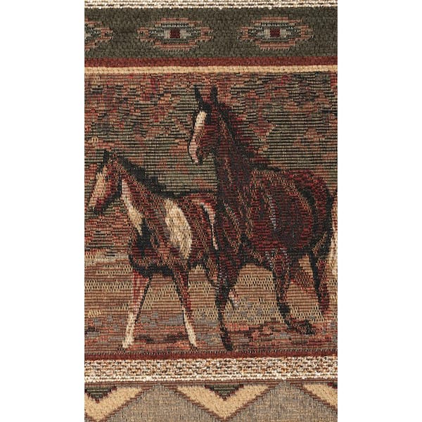 American Furniture Classics Wild Horses Lodge Brown Microfiber Arm