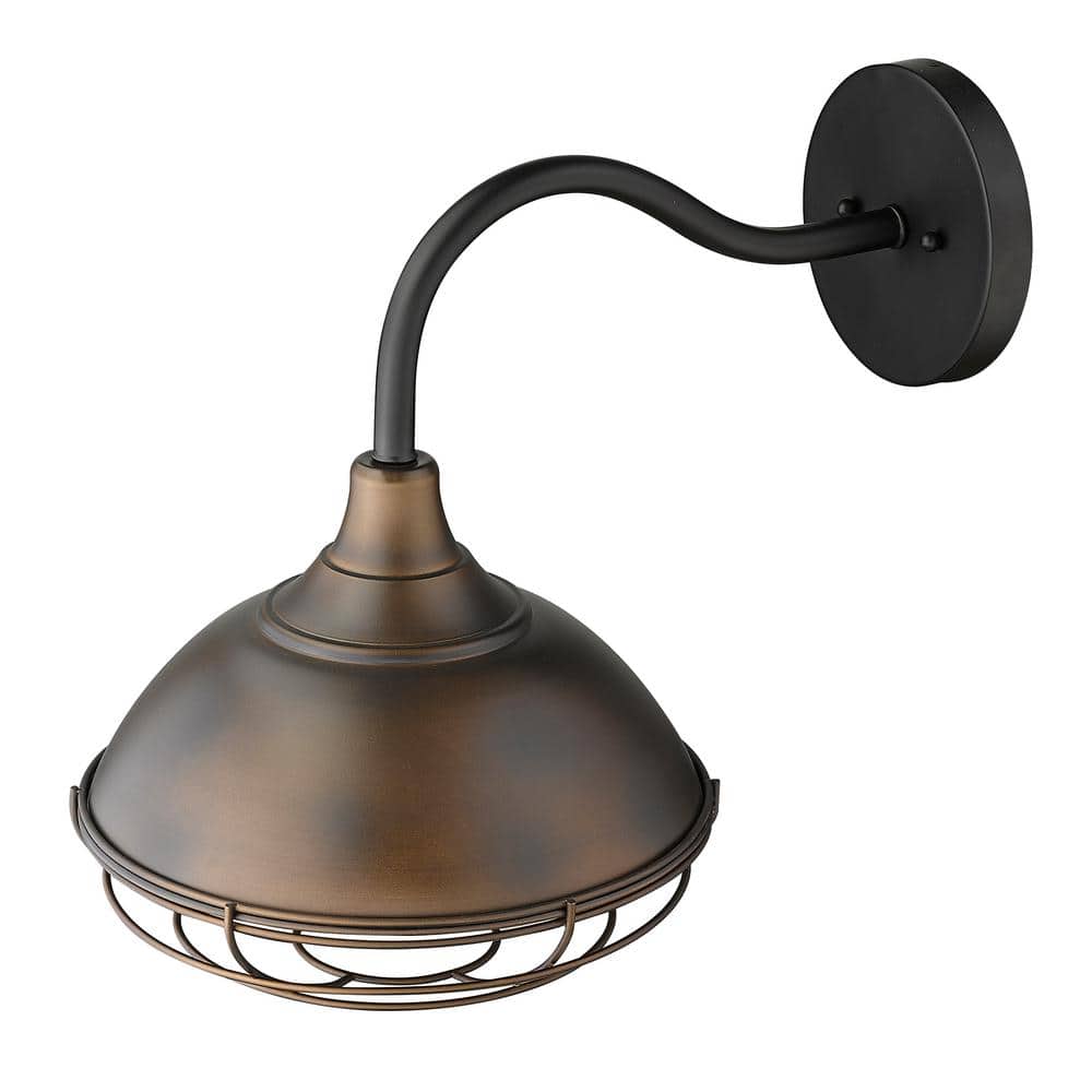 Afton Oil-Rubbed Bronze Industrial Outdoor Wall Light