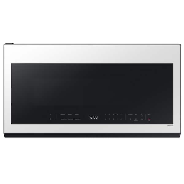 Samsung Smart 2.1 cu. ft. Over-the-Range Microwave with Auto Connectivity & SmartThings Cooking in White Glass