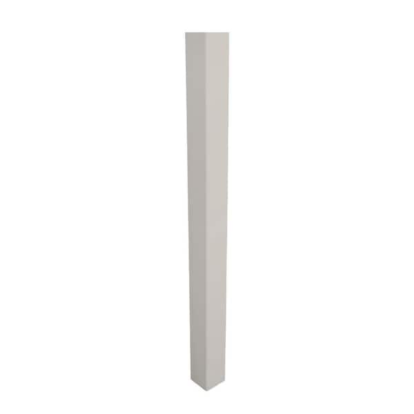 Weatherables 5 in. x 5 in. x 9 ft. Tan Vinyl Fence Blank Post