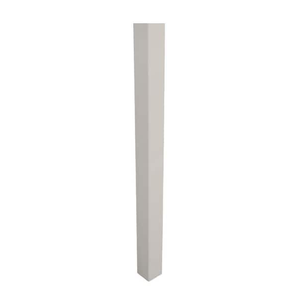 Weatherables 5 in. x 5 in. x 10 ft. Tan Vinyl Fence Blank Post