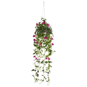 30 in. Petunia Hanging Basket Artificial Plant