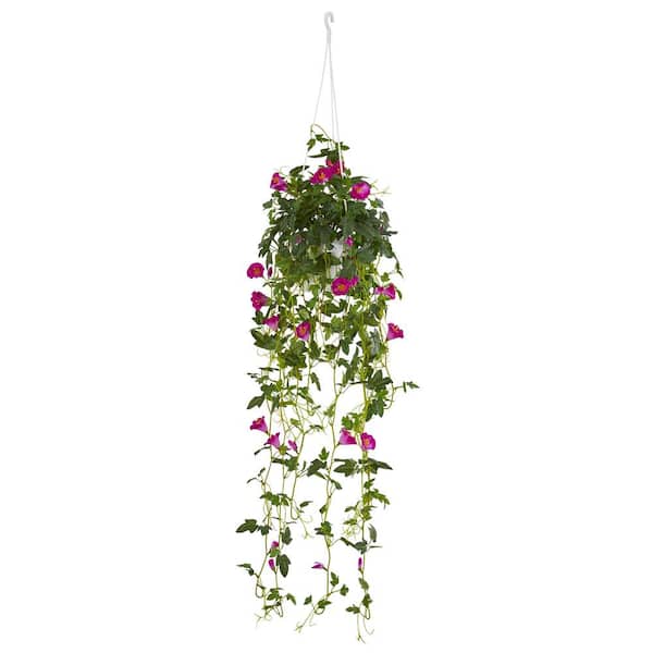 30 in. Petunia Hanging Basket Artificial Plant