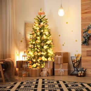 5 ft. Green Pre-Lit LED Fir Pencil Artificial Christmas Tree with 150 Warm White UL-listed Lights