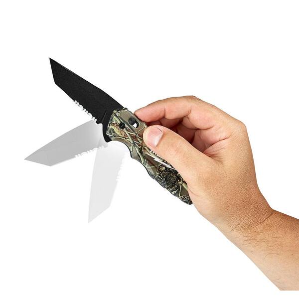 Reviews for Milwaukee FASTBACK 2 .95 in. Camo Stainless Steel Spring  Assisted Folding Knife and FASTBACK Folding Utility Knife Set (3-Piece)
