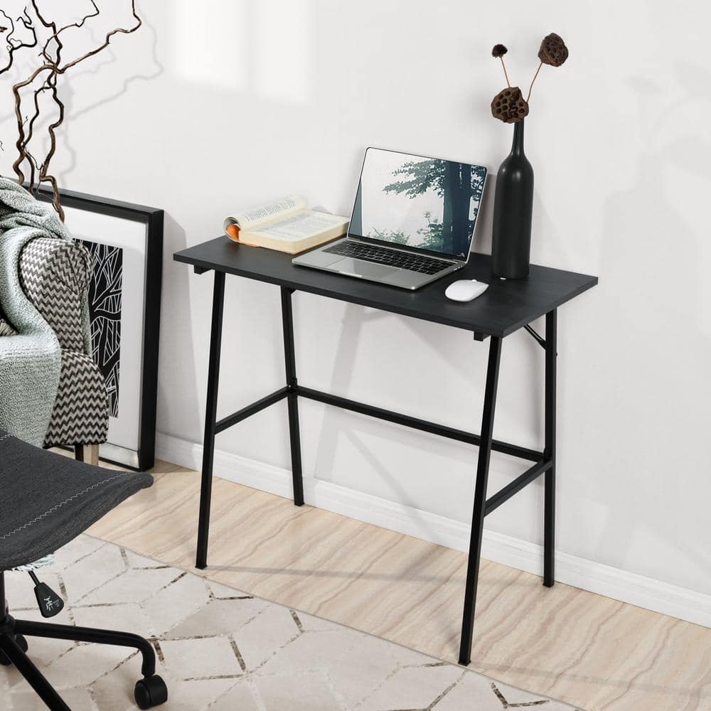 Homy Casa ELIIS 31.5 in. Rectangular Black Finish MDF Desk Top Computer