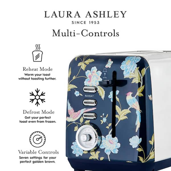 Laura Ashley 850-Watt 2-Slice Toaster, Elveden Navy VQSBT582LAN