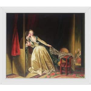 The Stolen Kiss, late 1780s by Jean-Honore Fragonard Galerie White Framed People Oil Painting Art Print 24 in. x 28 in.