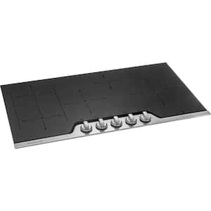 Professional 36 in. 5 Element Induction Cooktop in Stainless Steel with Bridge