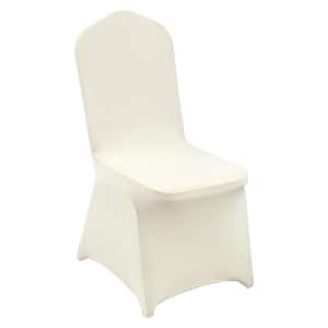 30 PCS Universal Stretch Spandex Folding Chair Covers Removable Washable Protective Slipcovers, Ivory White
