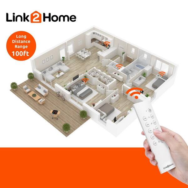 Zoiinet 2-Way Remote Control Socket Switches - Wireless, No WiFi Needed, 300 Ft Range, 15A/1500W, White