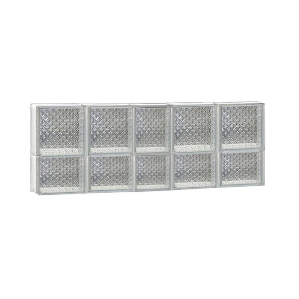Clearly Secure 36.75 in. x 13.5 in. x 3.125 in. Frameless Non-Vented Diamond Pattern Glass Block Window
