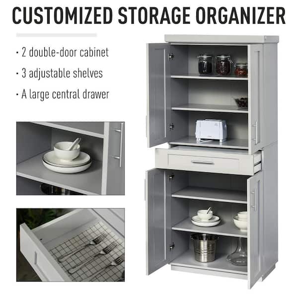 72.4 Minimalist Freestanding Kitchen Storage Cabinet Organizer